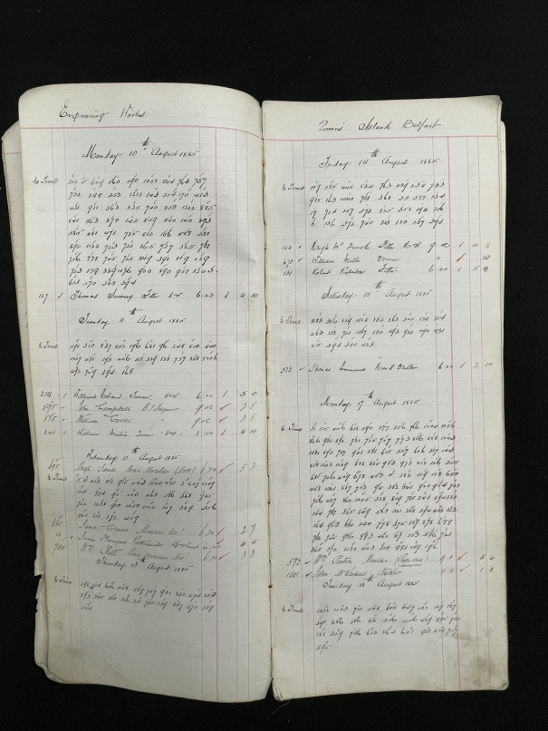 BELFAST SHIPPING HISTORY: Rare late 19th century Harland and Wolff ledger from The Engineering