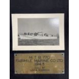 WORLD WAR TWO/MARITIME: Important archive relating to Sub Lt. David Johnson and H.M.S. M.T.B. 770, a