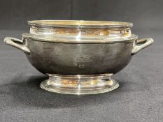 WHITE STAR LINE: Elkington plate First-Class tureen. 8ins.
