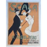 TRAVEL/ADVERTISING POSTERS: Scala A Fleur Peau by SEM (Georges Goursat 1863-1934) Lithograph in