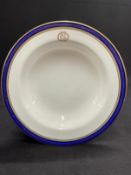 WHITE STAR LINE: Copeland Spode a la carte soup bowl with gilt Oceanic Steam Navigation Company