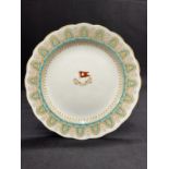WHITE STAR LINE: First-Class Gothic arch dinner plate dated 8/1905 (minor rim chip).
