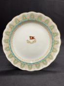 WHITE STAR LINE: First-Class Gothic arch dinner plate dated 8/1905 (minor rim chip).