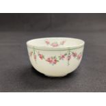 WHITE STAR LINE: Rare discoloured Stonier and Company sugar bowl decorated in the Rose pattern. 3½