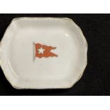 WHITE STAR LINE: Pin tray, house flag to centre. 3¼ins.