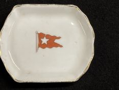 WHITE STAR LINE: Pin tray, house flag to centre. 3¼ins.