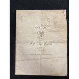 Maritime: Extremely rare 1931 four page pamphlet for H.M.S. Hood 'Notes to Visitors' sold for the