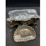 Hallmarked Silver: Jewellery box in the form of a commode William Comyns (Rd No. 335671) London