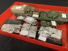 Toys & Games: Diecast Dinky military vehicles, 623 Covered Wagon, 676 Armoured Personnel Carrier,
