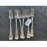 Hallmarked Silver: Flatware dessert forks, Exeter marks, William Woodman, Bristol, 1818/19.