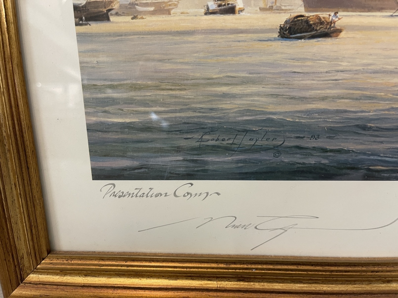 20th cent. Print, Robert Taylor signed maritime presentation copies - Flying Cloud and Spitfire - Image 3 of 6