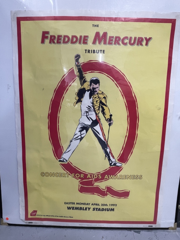 Rock & Pop: Freddie Mercury Tribute for AIDS Awareness at Wembley April 1992. 26ins. x 35ins. Pink - Image 2 of 3