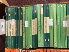 Books: 1950s/60s Penguin Crime and Mystery Library (green) paperbacks. Twenty titles, sixteen by