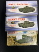 Toys & Games: Diecast Dinky Toys, No. 651 Centurion Tank x 2 in blue/white box, plus one in end flap