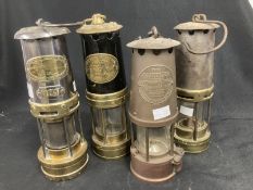 Miners Safety Lamps: Evan Thomas & Williams, Aberdare, No. 295 and stamped on reservoir 295, top