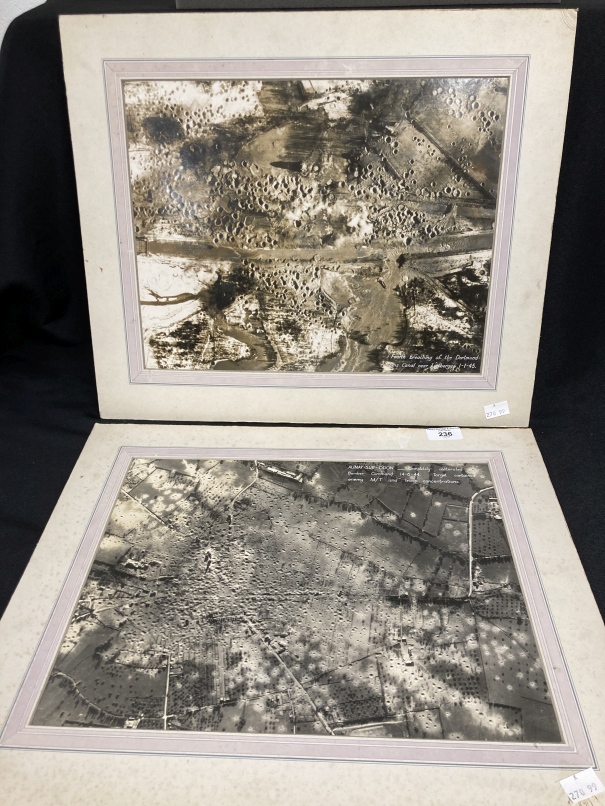 Militaria/WWII: Two photographs depicting bombing raid damage. The first annotated fourth - Image 4 of 4