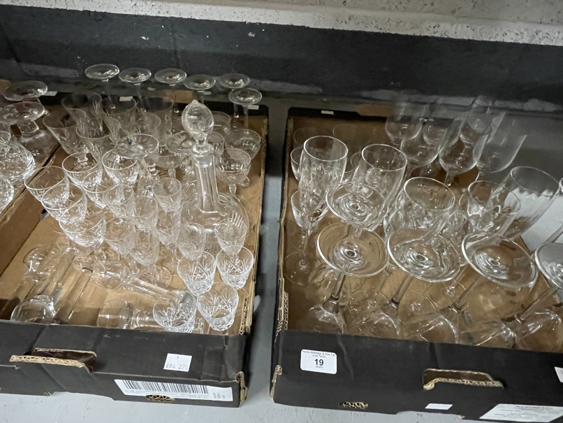 The Mavis and John Wareham Collection: Glass: Drinking glasses, wine glasses, plain and long stem