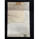 Cecil John Rhodes (1853-1902): Signed and dated, Power of Attorney relating to a farm called '