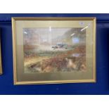 George Rankin (1864-1937): Watercolour, Mallards in flight signed lower left, framed and glazed.