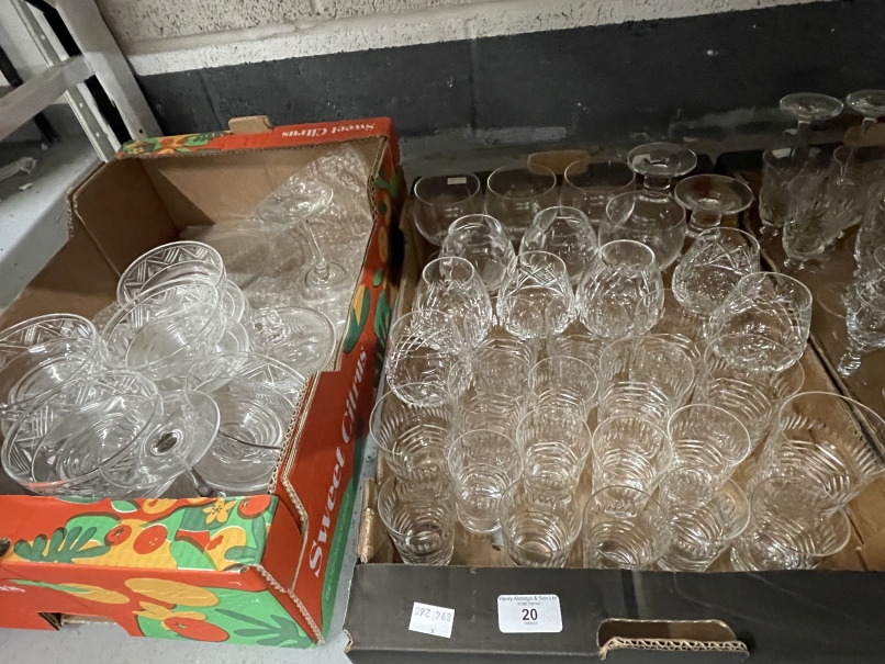 The Mavis and John Wareham Collection: Glass: Drip glasses, Dartington, brandy goblets x 6, Royal