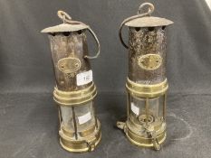 Miners Safety Lamps: Late 19th cent. Evan Thomas & Williams, Aberdare, stamped 284 on the