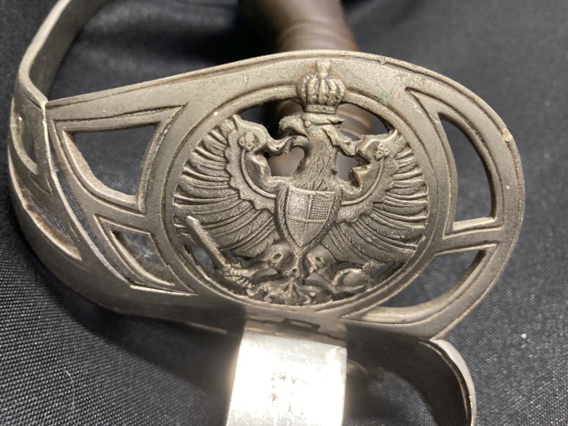 Militaria: 1889/91 Pattern Prussian Hussars Cavalry sword and scabbard, maker W.K.C acid etched - Image 3 of 6