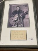 Rock/Pop: Jiles Perry 'J.P' Richardson Junior A.K.A The Bog Bopper 1930-1959 signed note 'Hello