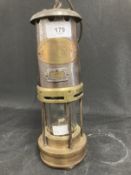 Miners Safety Lamps: Early 20th cent. Evan Thomas & Williams, Aberdare No. B136, clock No. 655,