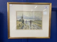 John Halfpenny (1853-1933) RA: Watercolour of a rustic scene, signed bottom right. 11ins. x 7½ins.