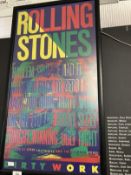 Rock & Pop: Promotional poster for The Rolling Stones 1980s LP Dirty Work. 15ins. x 29ins.