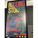 Rock & Pop: Promotional poster for The Rolling Stones 1980s LP Dirty Work. 15ins. x 29ins.