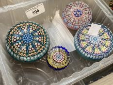 The Mavis and John Wareham Collection: Paperweights: Perthshire, centre P cane, eight concentric