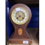19th cent. French balloon clock, mahogany cased, striking Richard & Co, retailed by Walter Wyatt,