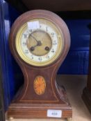 19th cent. French balloon clock, mahogany cased, striking Richard & Co, retailed by Walter Wyatt,