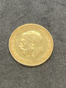 Bullion gold coin George V half sovereign 1913. Weight 4g.