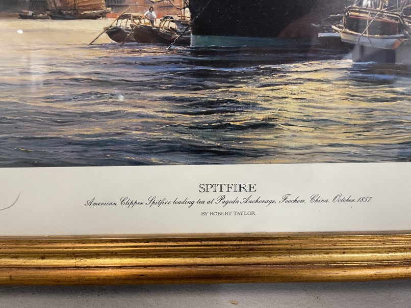 20th cent. Print, Robert Taylor signed maritime presentation copies - Flying Cloud and Spitfire - Image 2 of 6