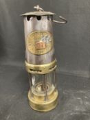 Miners Safety Lamps: Late 19th cent. Evan Thomas & Williams, Aberdare, clock No. 17, also stamped