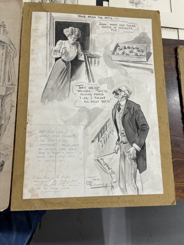 20th cent. English School: Collection of signed and unsigned pen and ink illustrations from early - Image 5 of 7