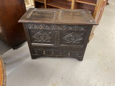 18th cent. Mule chest of modest proportions with later alterations. 20ins. x 39ins. x 30ins.