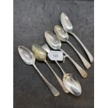 Hallmarked Silver: Georgian dessert spoons, harlequin London makers, Richard Crossley 1799 x 2,