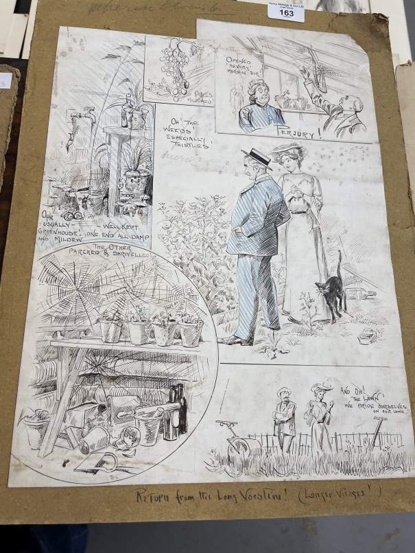 20th cent. English School: Collection of signed and unsigned pen and ink illustrations from early - Image 3 of 7