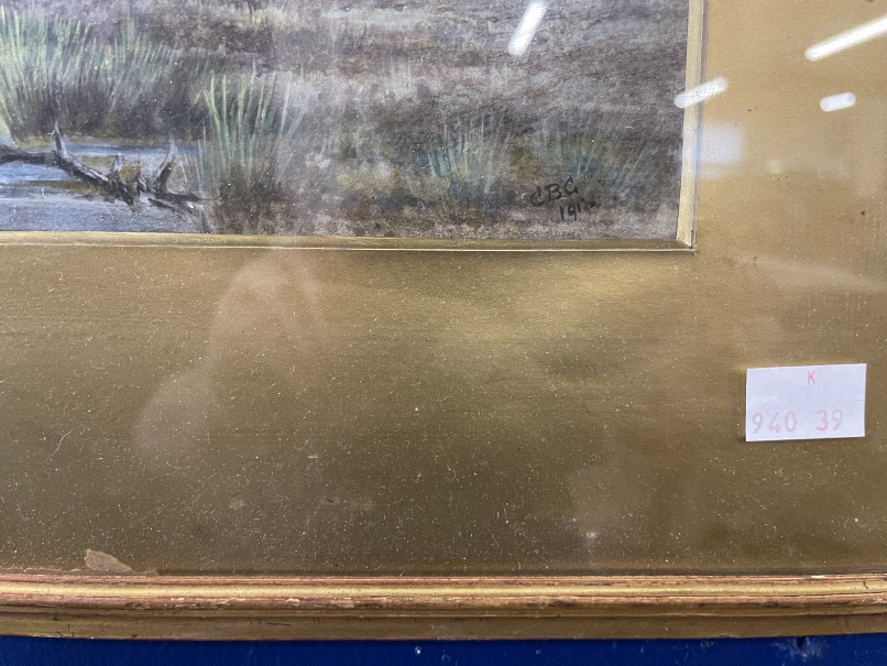 Sam Pope Jr. 1895 watercolour, coastal scene signed lower right, framed and glazed. 9½ins. x 12½ins. - Image 2 of 3