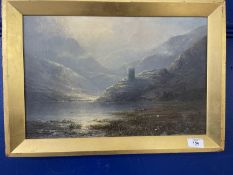 J.W. Hamilton-Marr A.R.C.A. (1846-1913): Oil on canvas Loch side study signed lower left,