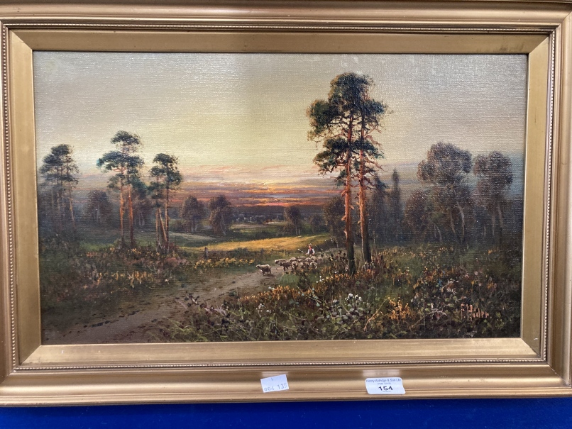 Frank Hider (1861 -1933): 19th cent. Oil on canvas, 'Close of a Summer's Day' signed lower left, and - Image 3 of 4