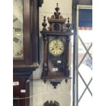Clocks: Early 19th cent. German mahogany and ebony regulator Hamburg America Clock Co, mercury