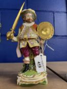 19th cent. Porcelain figurine modelled as James Quinn in the role of Sir John Falstaff c1820,