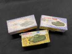 Toys & Games: Diecast Dinky Toys, No. 651 Centurion Tank x 2 in blue/white box, plus one in end flap