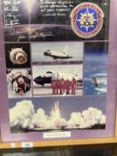 Space: Space Shuttle Discovery STS 29 signed Presentation with Mission Flown patch. It consists of a