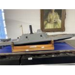 Models: 20th cent. Model of an American Civil War City Class Ironclad. 39ins.