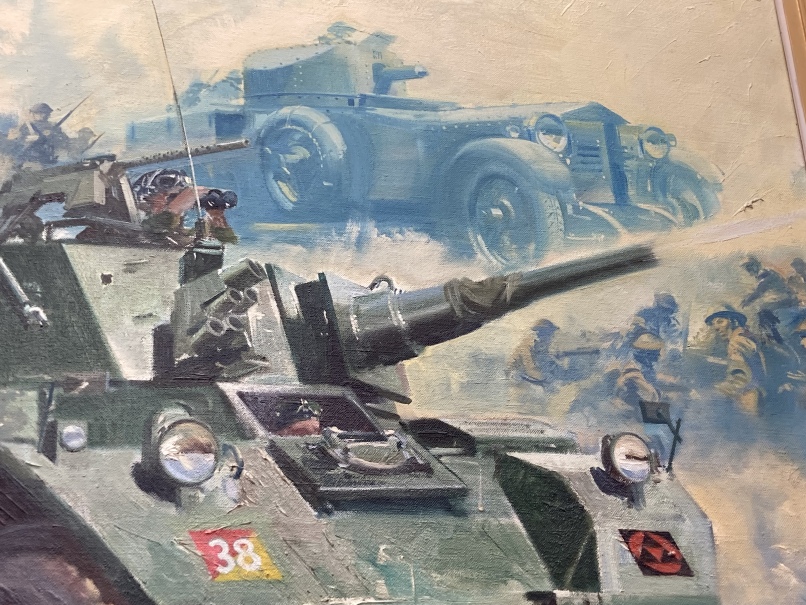 •Frank Wootton (1911-1998): Oil on canvas, Saladin armoured car commissioned by Major Dennis - Image 3 of 4